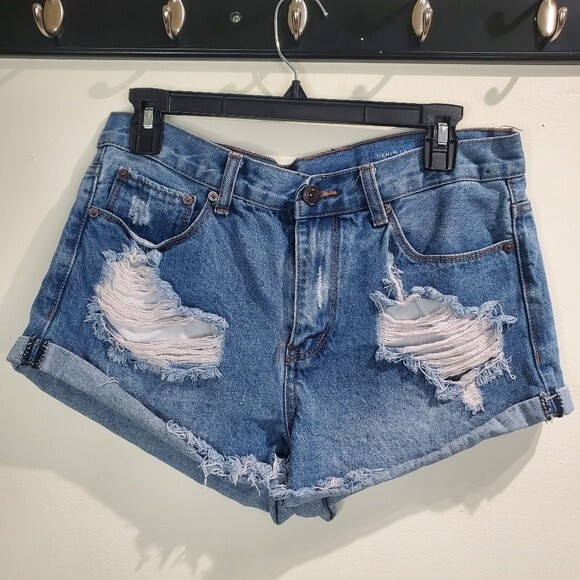 Denim Colab Saltwater & Song distressed jean short cut offs size 29 - Picture 1 of 9